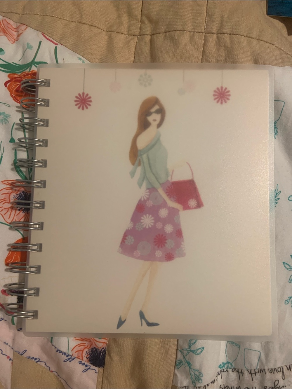 Small Illustrated Fashion Girl Spiral Photo Album